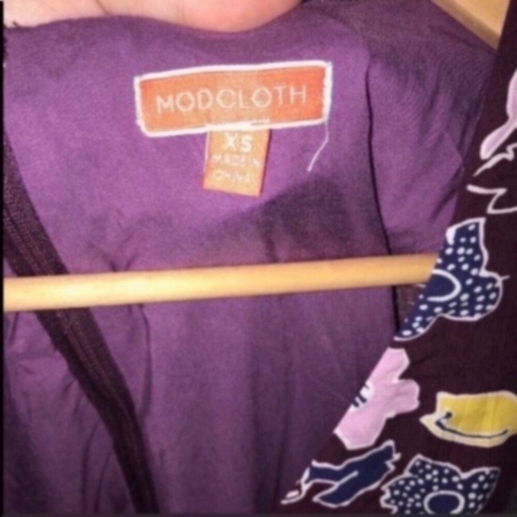 Modcloth Burgundy Retro High Low Dress - Picture 12 of 13